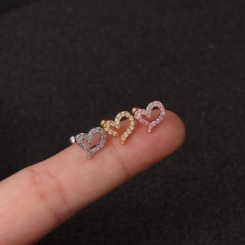 Ear Cartilage Rings & Studs Novelty Flower 316L Stainless Steel  Copper