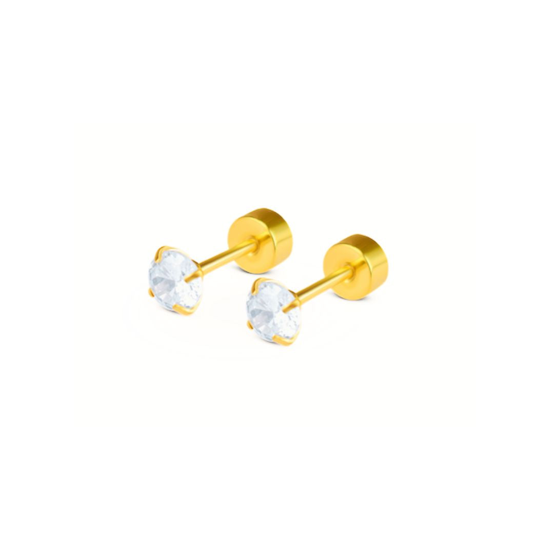 Baby Diamond style studs - Gold