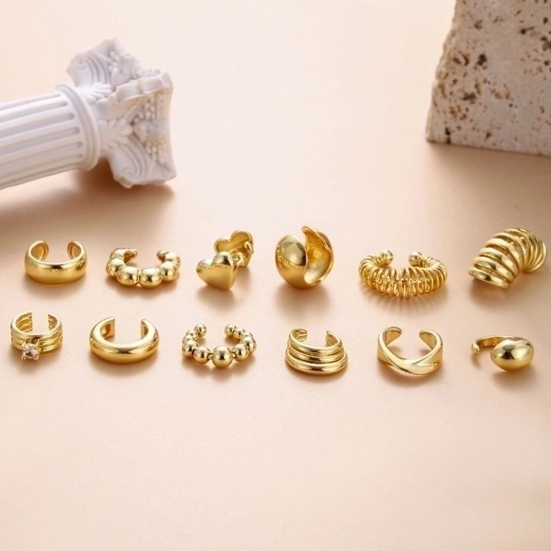 1 Piece Vintage Style Cool Style Geometric Eye Snake Plating Copper 18k Gold Plated Ear Studs