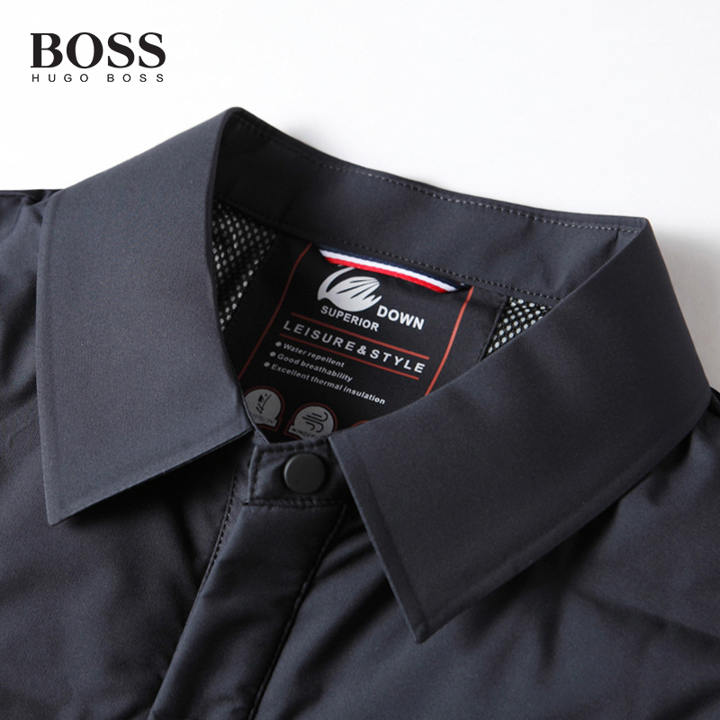 BOSS Luxury Men-s warm light and thin jacket with 90% white duck down content