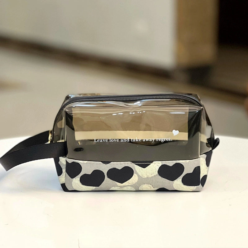 Translucent Portable Waterproof Cosmetic Bag Toiletry Bag Portable Cosmetic Bag Hand Bag For Women