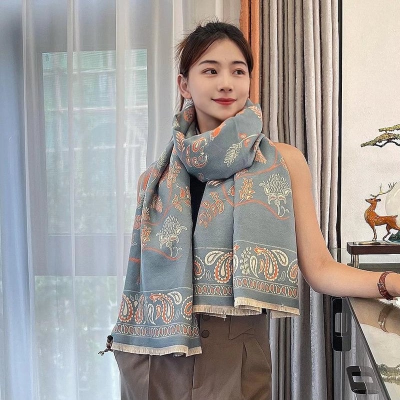 Bluebird High Quality Cashmere Air Conditioning Shawl Summer Office Nap Blanket Sofa Blanket Warm Scarf Explosion Women
