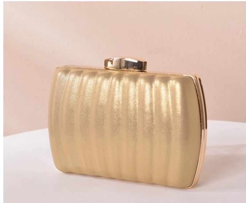 White Red Black Pu Leather Solid Color Square Evening Bags