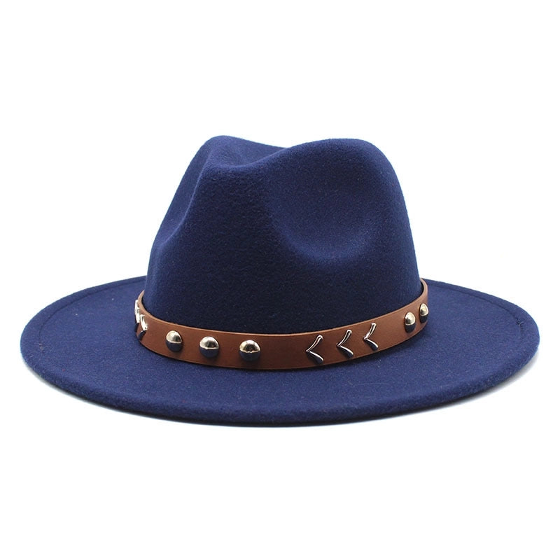 Wool Top Hat Autumn And Winter Casual Big Brim Men's And Women's Retro Felt Hat Fashion Trend Jazz Hat