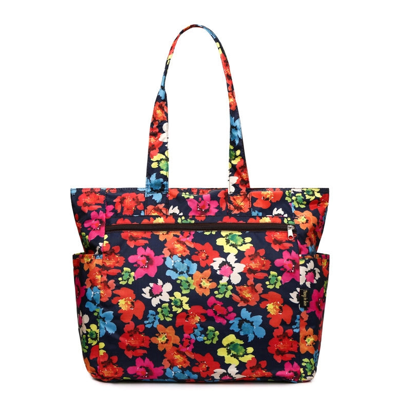 Women's Large Canvas Oxford Cloth Printing Vintage Style Classic Style Square Zipper Shoulder Bag