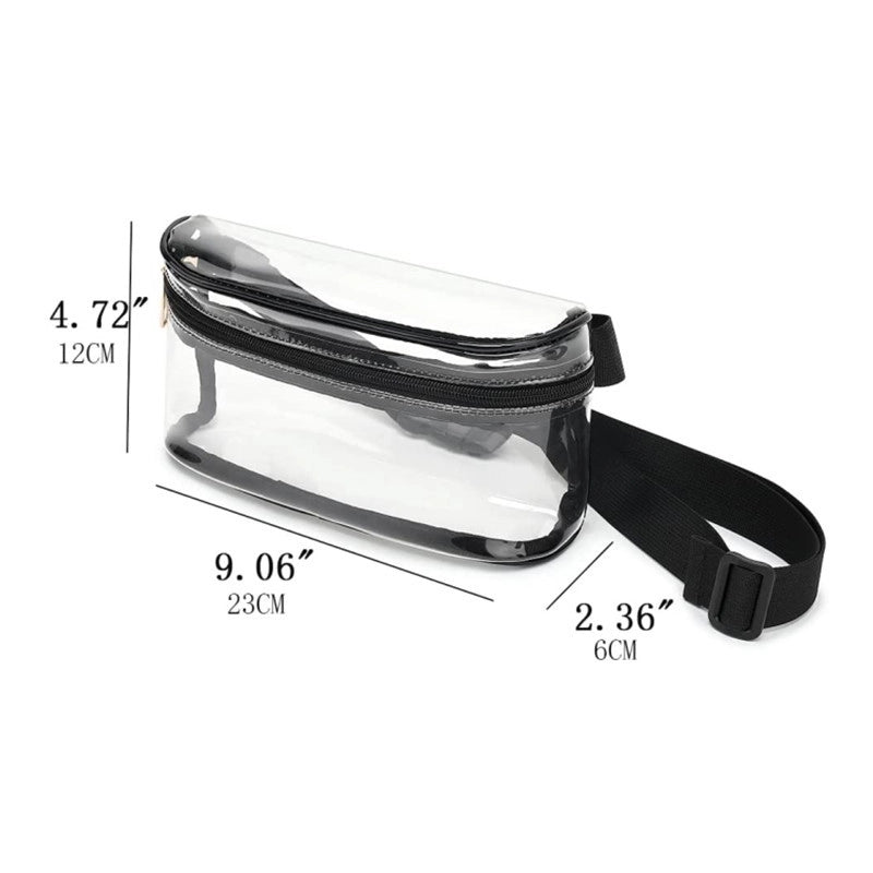 Unisex Classic Style Color Block Pvc Waist Bags