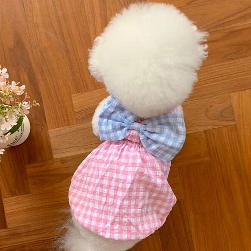 Minimalist Classic Style Cotton Color Block Pet Clothing