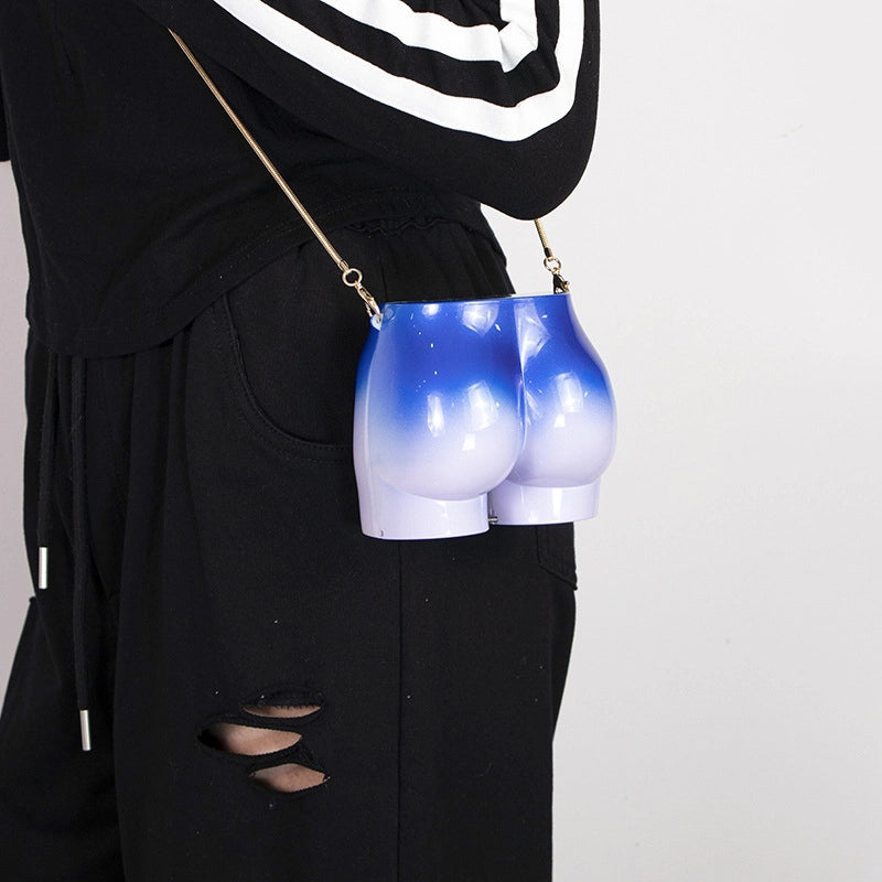 Women's Small Arylic Gradient Color Streetwear Lock Clasp Crossbody Bag