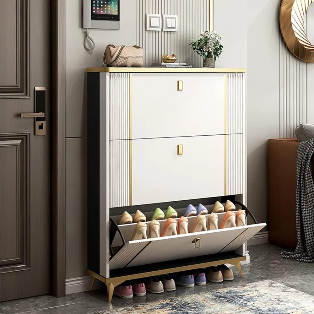 3 Tier Shoe Storage. Shoe Rack Narrow. Hall Shoe Storage Cabinet. Adjustable Partition Wooden Bucket Flip Shoe Cabinet