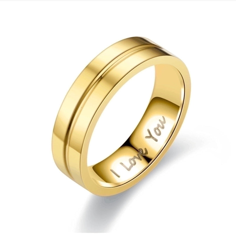 Fashion U Shape Stainless Steel 18K Gold Plated
