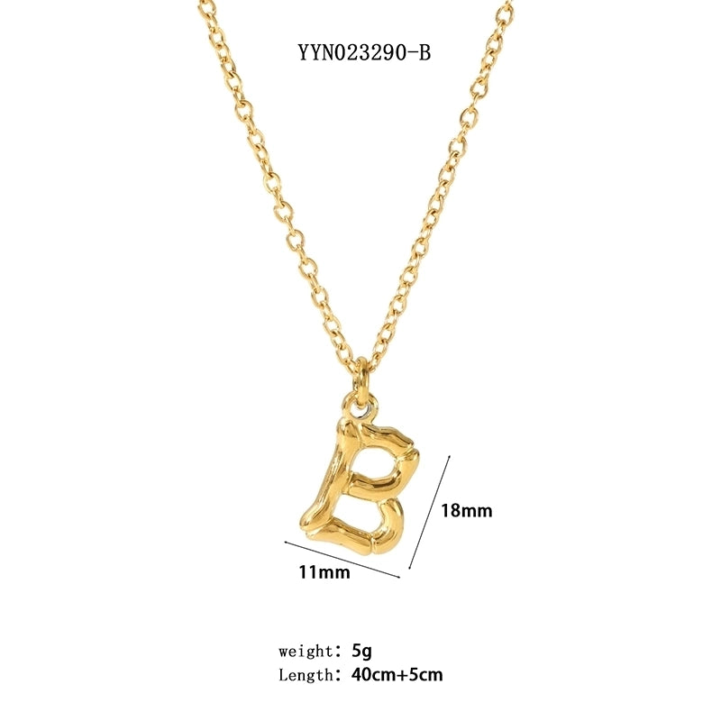 304 Stainless Steel 18K Gold Plated Minimalist Plating Letter Sweater Chain