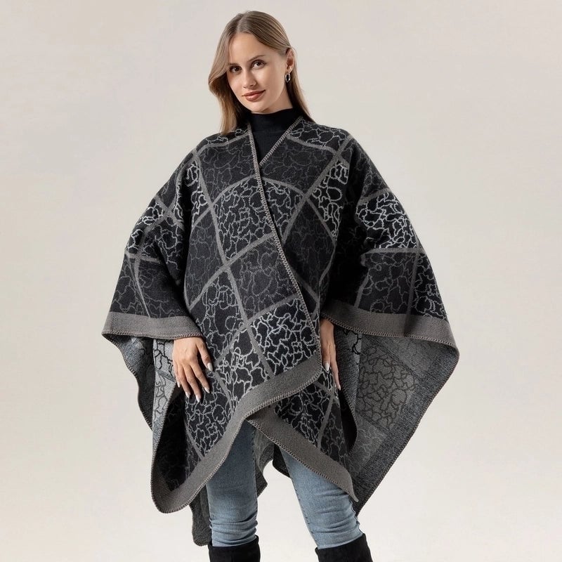 New Hot Sale Shawl Men's And Women's Retro High-grade Scarf Air-conditioned Room Warm Nap Cloak
