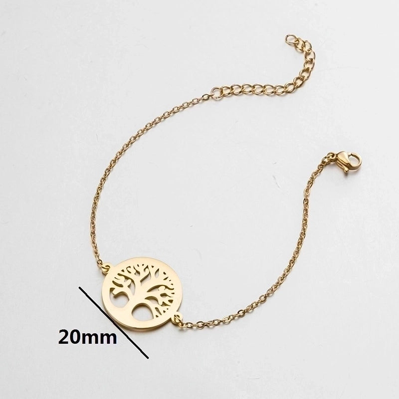 Minimalist Tree Coconut Tree Lotus 201 Stainless Steel Bracelets In Bulk
