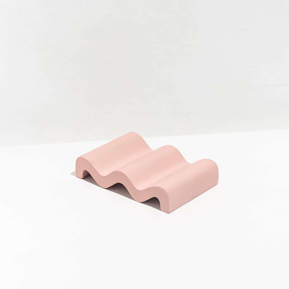 Resin Wave Soap Dish - Dusty Pink