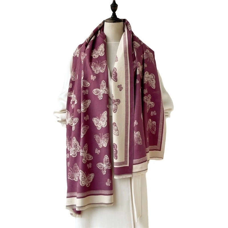 Women's Cute Sweet Butterfly Polyester Scarf
