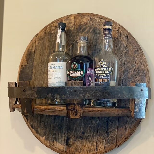 🔥🔥Bourbon whiskey barrel shelf