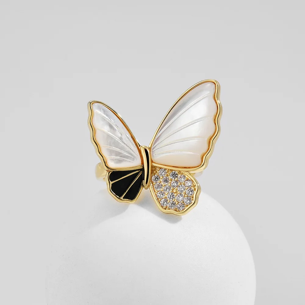 New Korean luxury open ring cute personality butterfly  ring women accessories