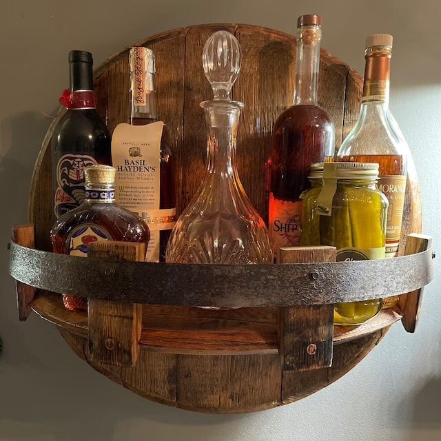 🔥HOT SALE🎉Bourbon whiskey barrel shelf 🍷