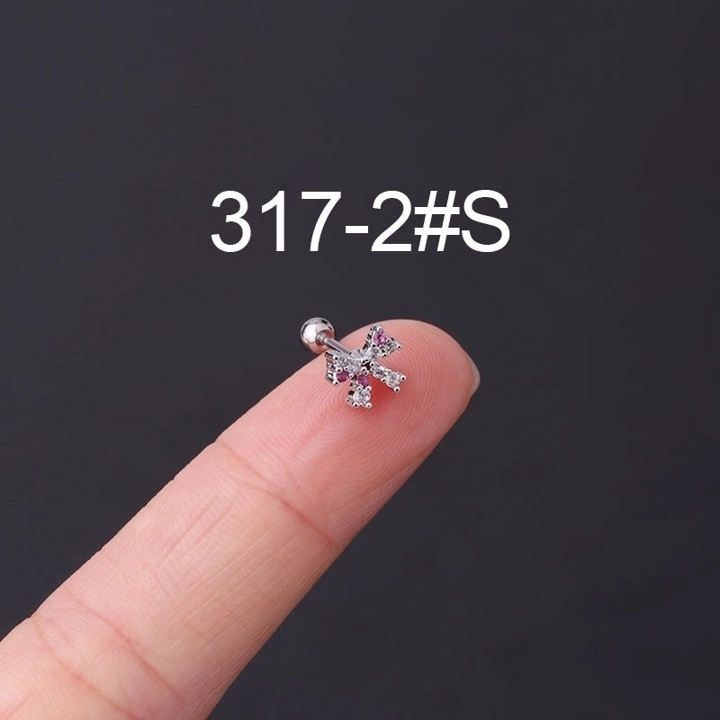 Ear Cartilage Rings & Studs Geometric Copper Plating Artificial Gemstones