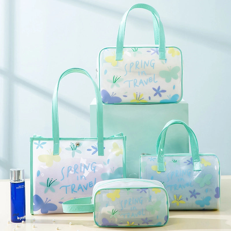 Letter Flower Butterfly PVC Storage Bag