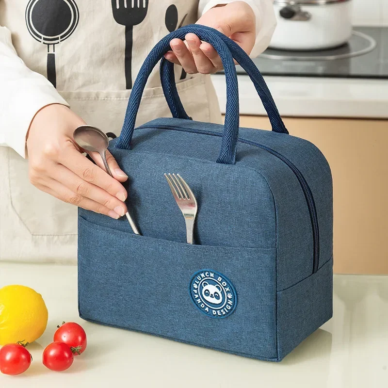 LUNCH BAG LARGE CAPACITY OXFORD CLOTH HANDBAG HOT FOOD PICNIC BAG