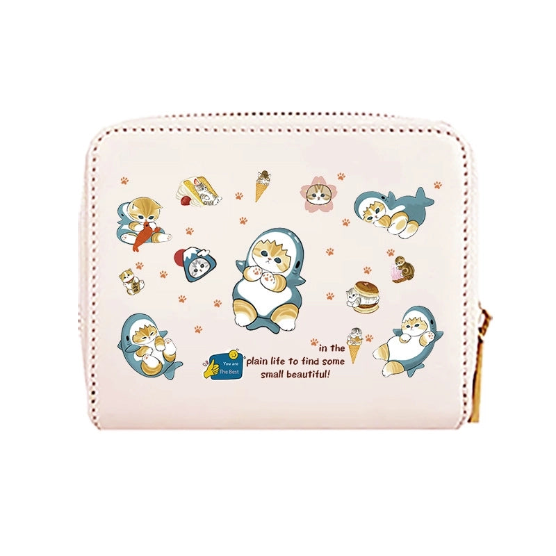 Wallet Card Bag Integrated Cute Women's Cat Cat Cartoon Large Capacity Small Korean Style Anti-degaussing