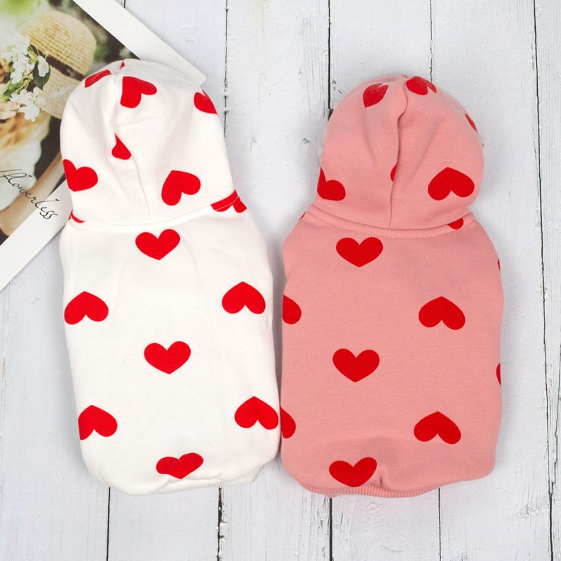 Cute Heart Dog Hoodie Sweatshirt