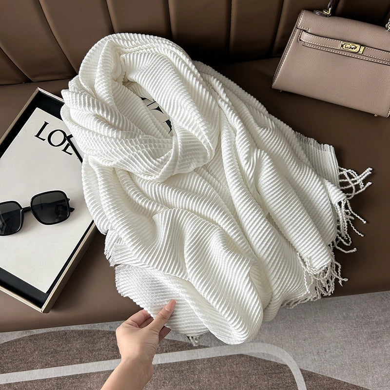 Women's Basic Solid Color Polyester Scarf