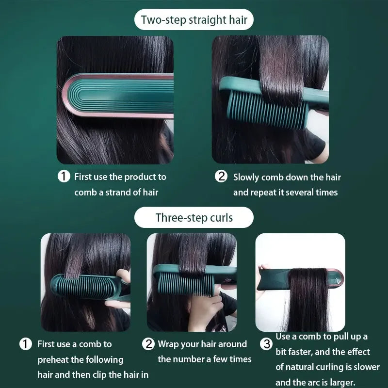 Heating Straightening Comb Hair Straightener Brush.