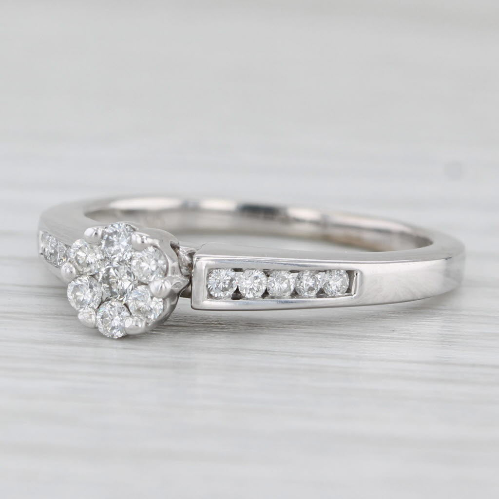 0.30ctw Diamond Engagement Ring 10k White Gold Size 7