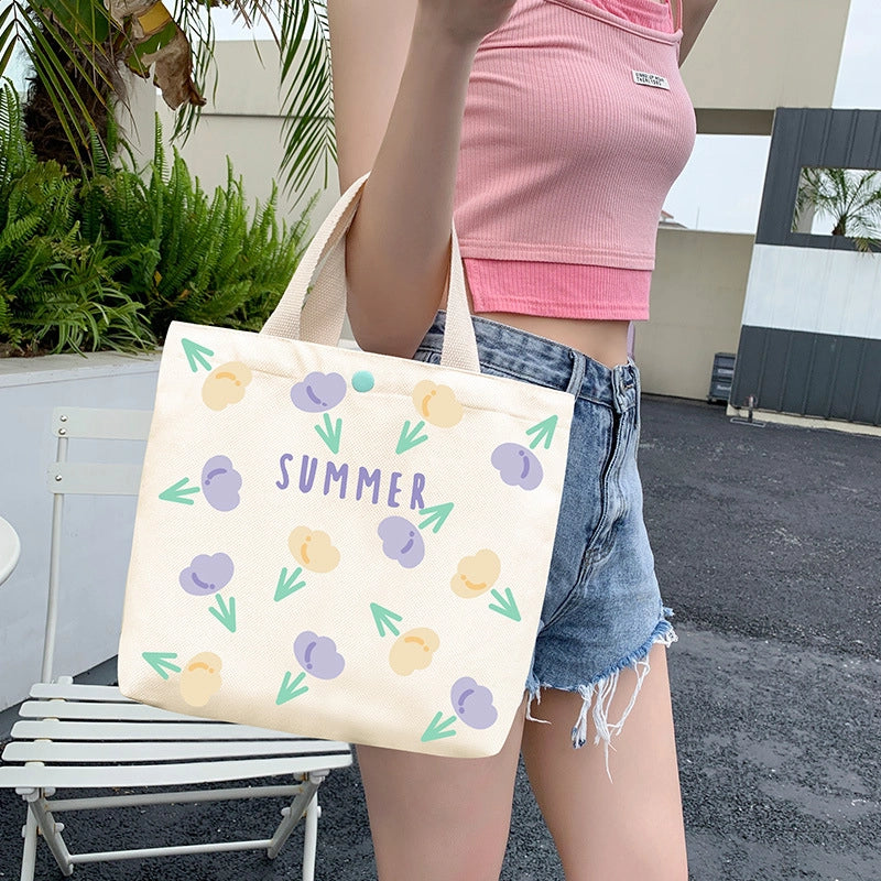 Women's Small Polyester Cartoon Cute Classic Style Square Buckle Handbag