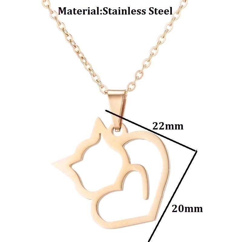 Minimalist Animal 201 Stainless Steel 18K Gold Plated Plating Stainless Steel Necklaces