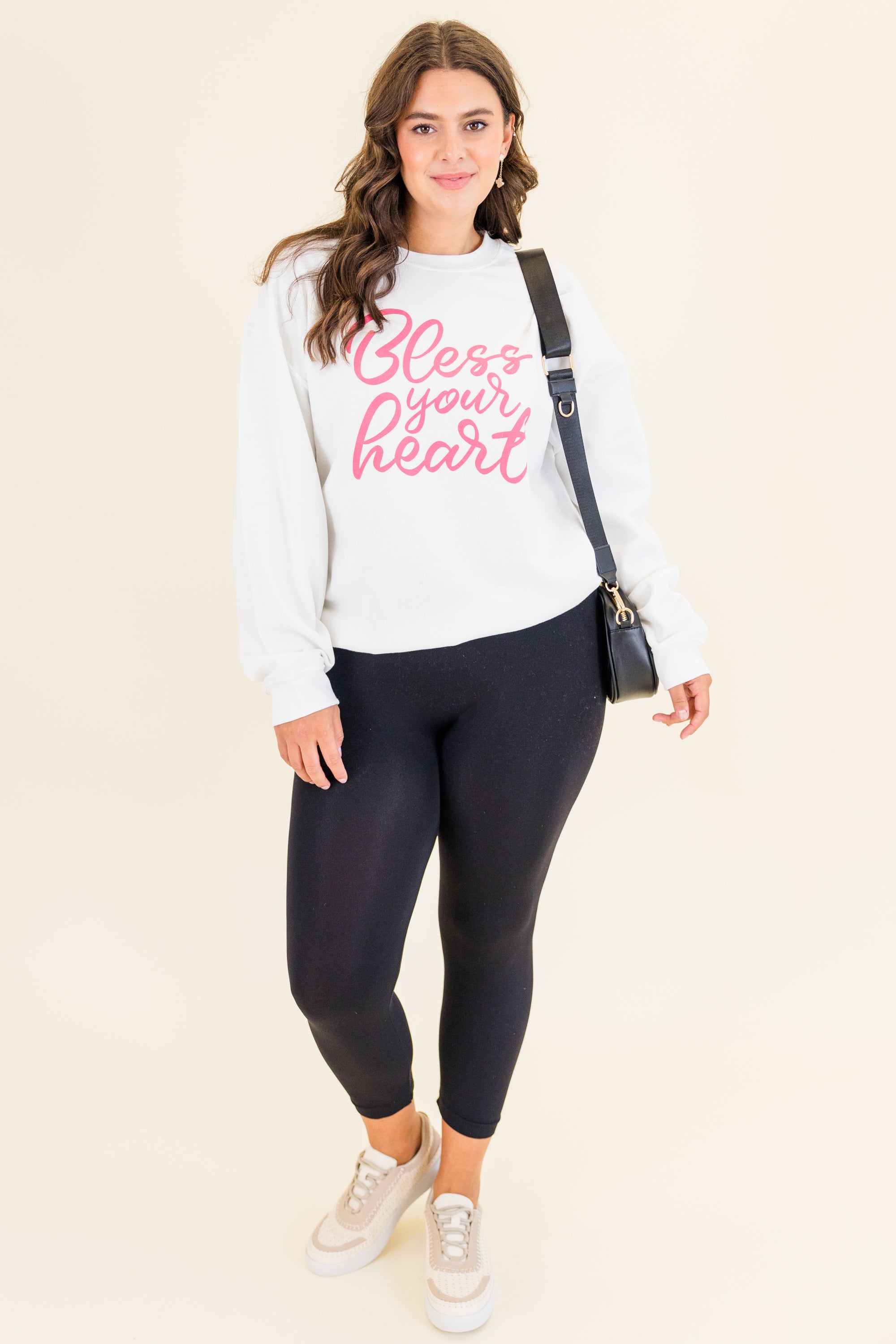 Bless Your Heart Sweatshirt. White