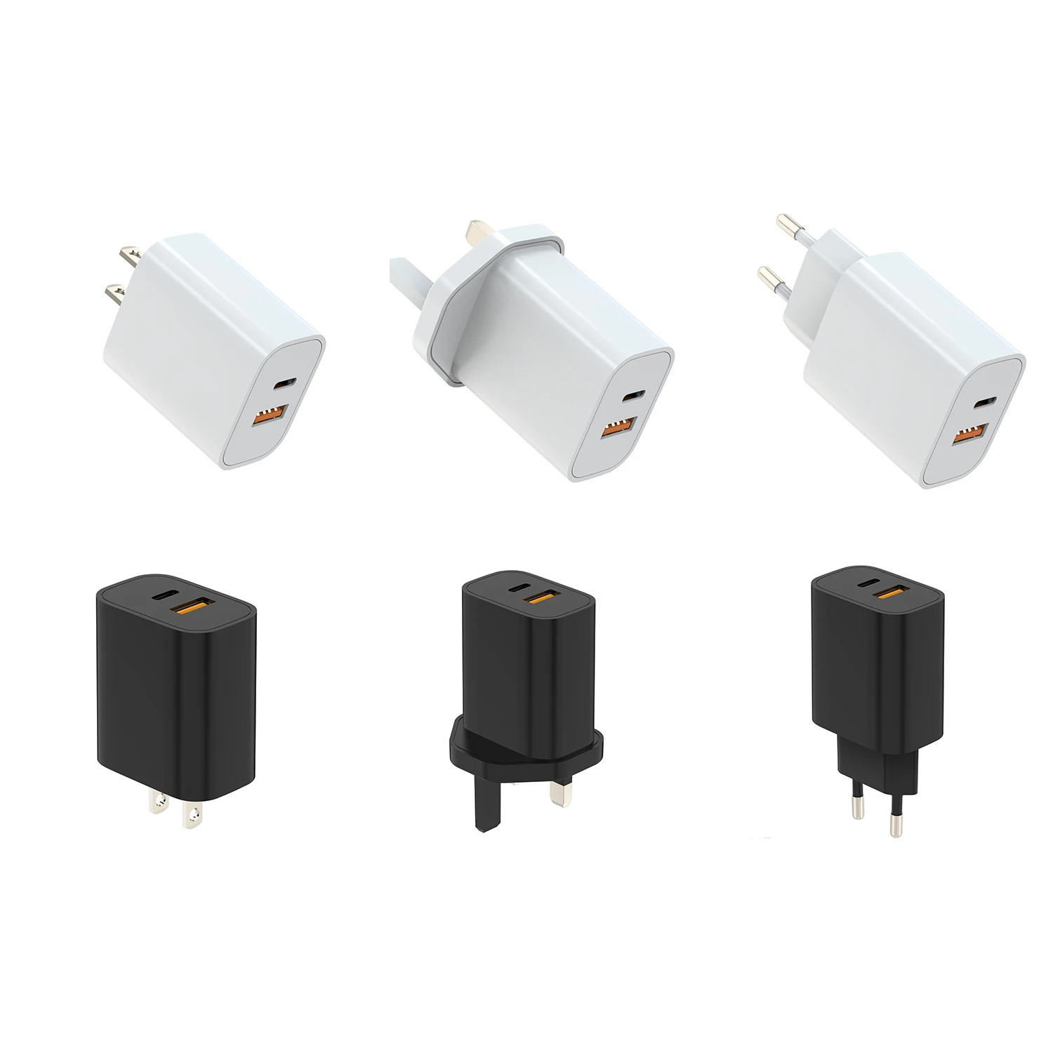 original charger logo custom 20w pd usb c Dual Port Pd wall charger US EU UK block plug 20w Pd Wall for iphone Charger