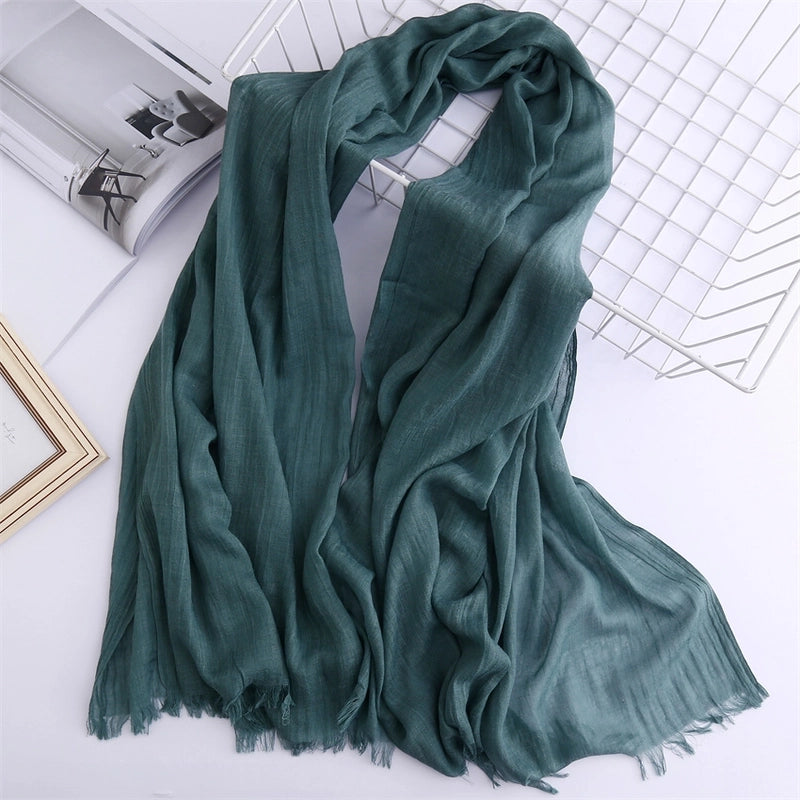 Women's Basic Solid Color Polyester Scarf