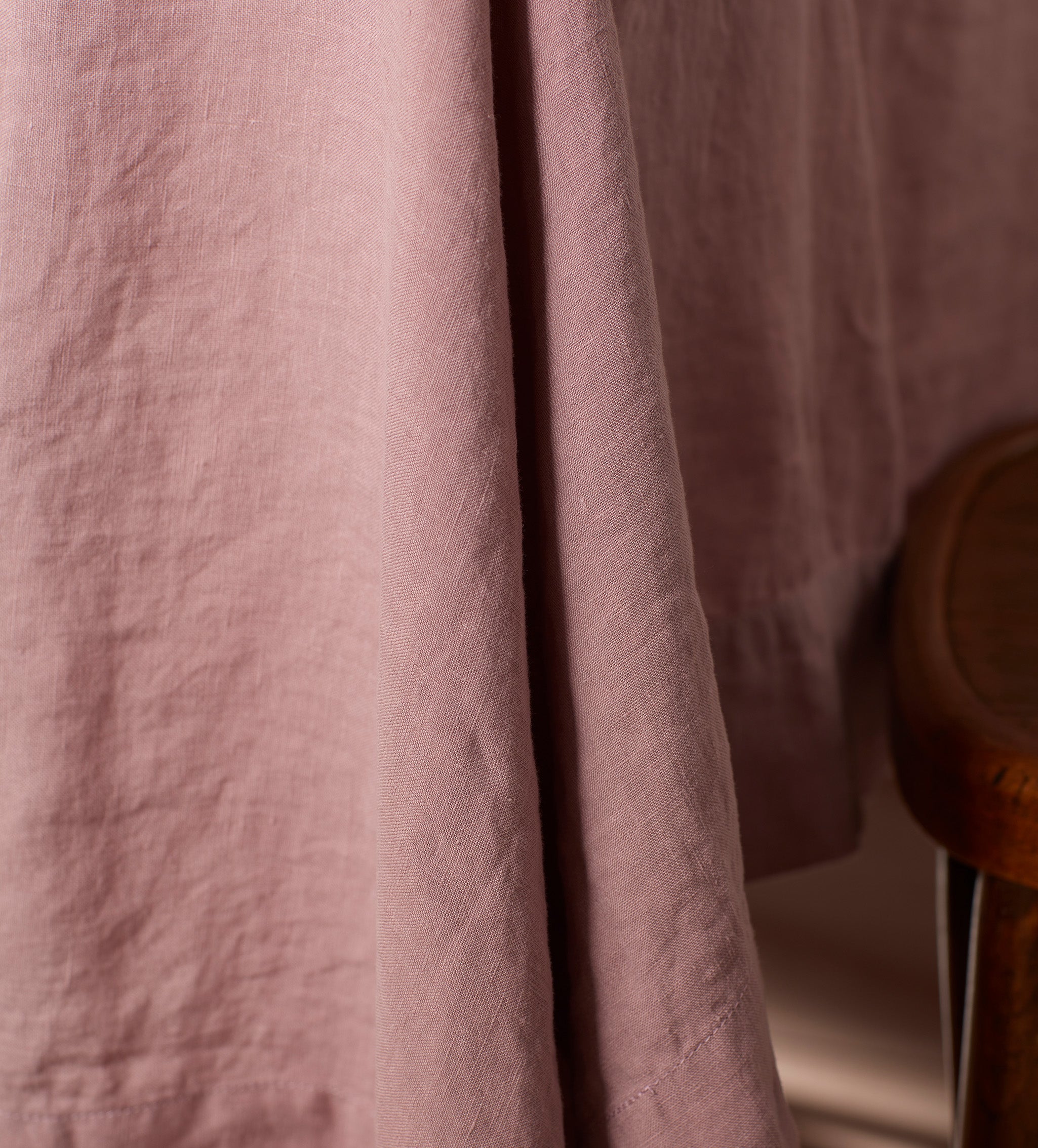 Vintage Rose 100% Linen Tablecloth