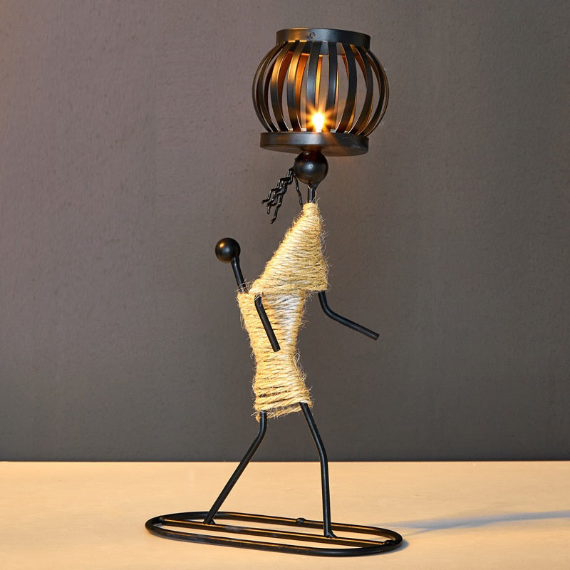 Metal Candle Holder Figurines