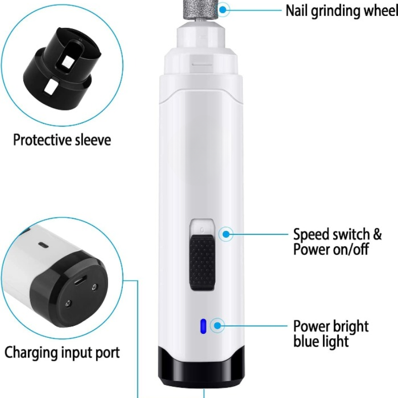 Electric Rechargeable Pet Nail Trimmer. Painless Paws Grooming