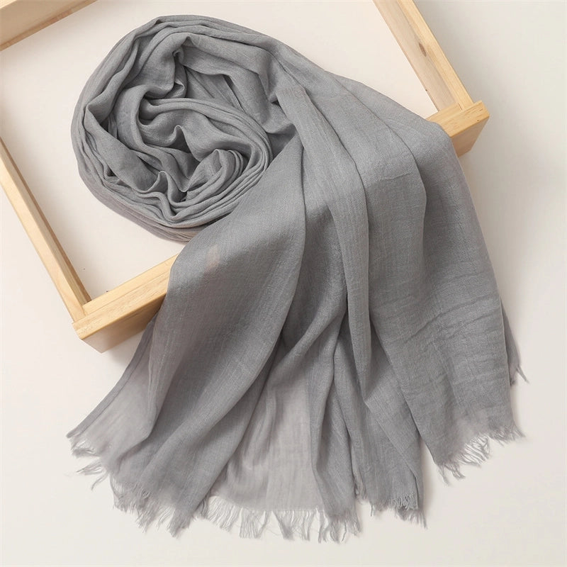 Women's Basic Solid Color Polyester Scarf