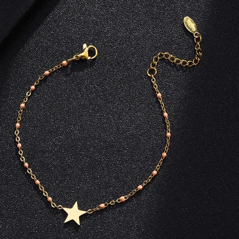 2 Pieces Fashion Star Stainless Steel Plating Bracelets
