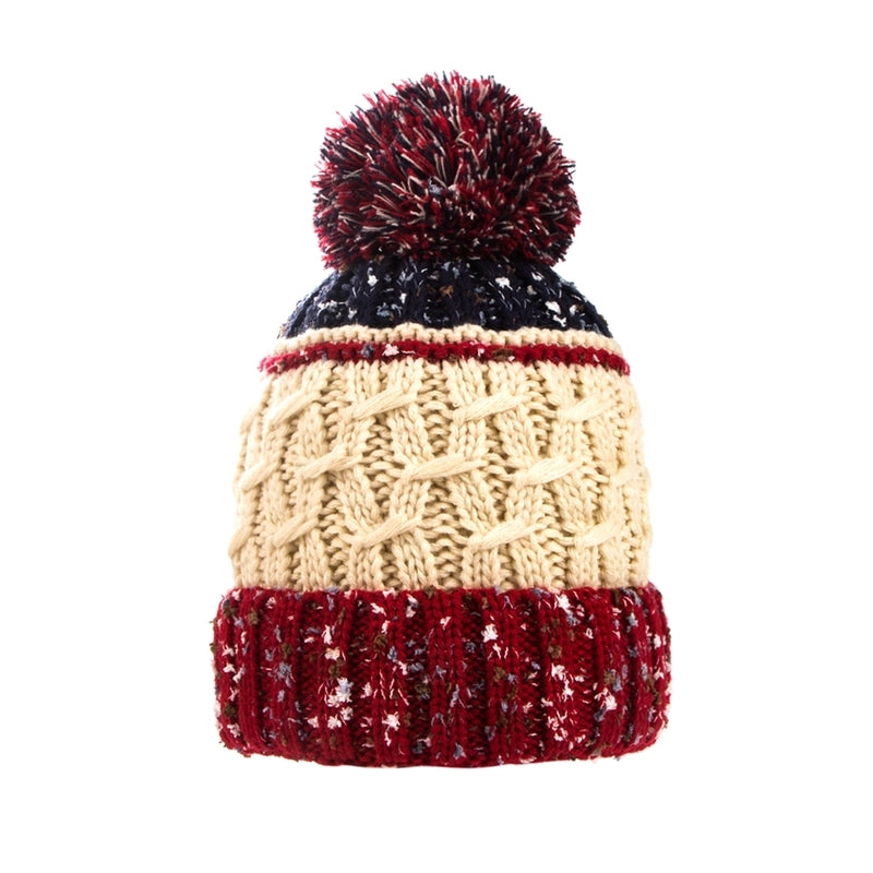 Unisex Basic Retro Color Block Eaveless Wool Cap