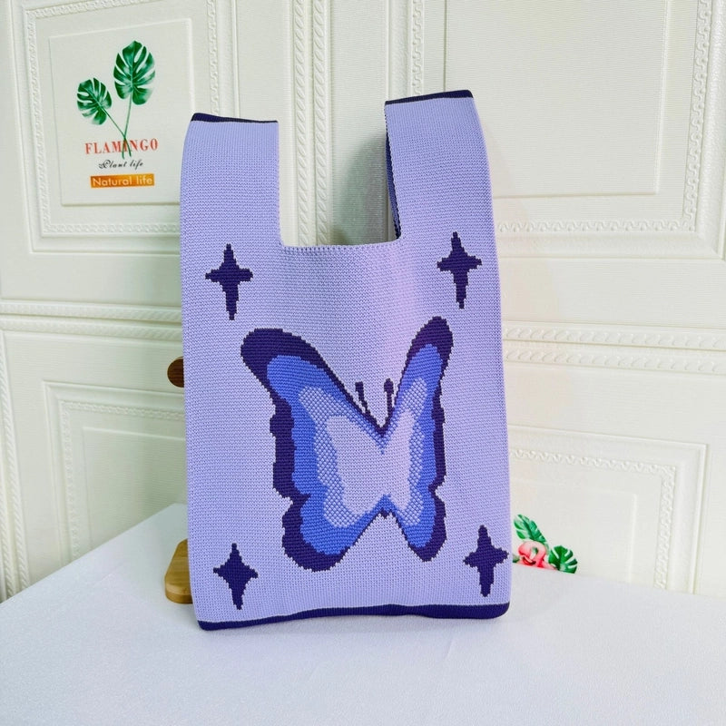 Women's Small Polyester Star Butterfly Streetwear Open