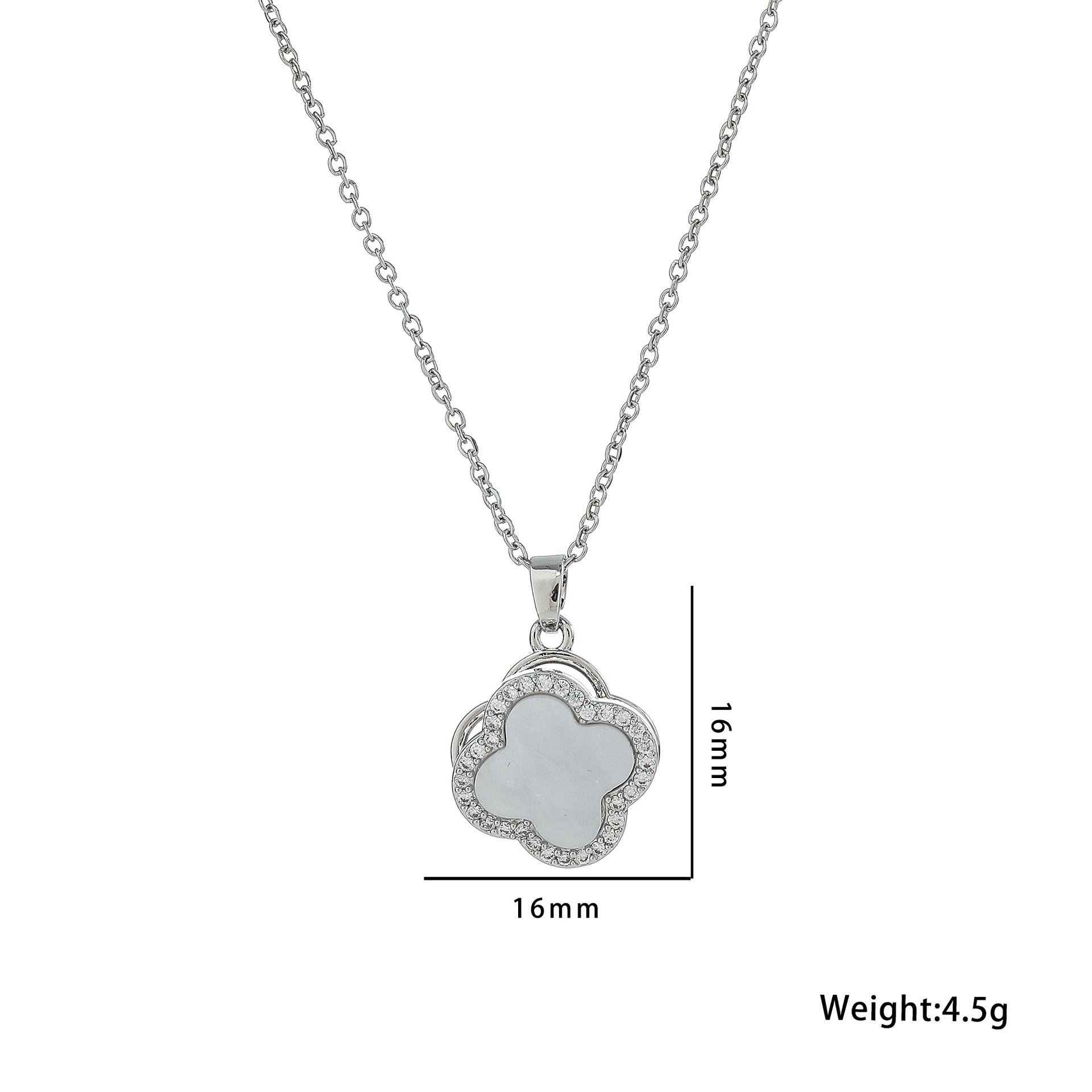Quadrilateral Titanium Steel 18K Gold Plated Necklaces