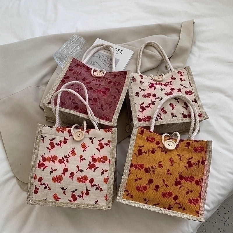 Women's All Seasons Canvas Vintage Style Handbag Square Bag