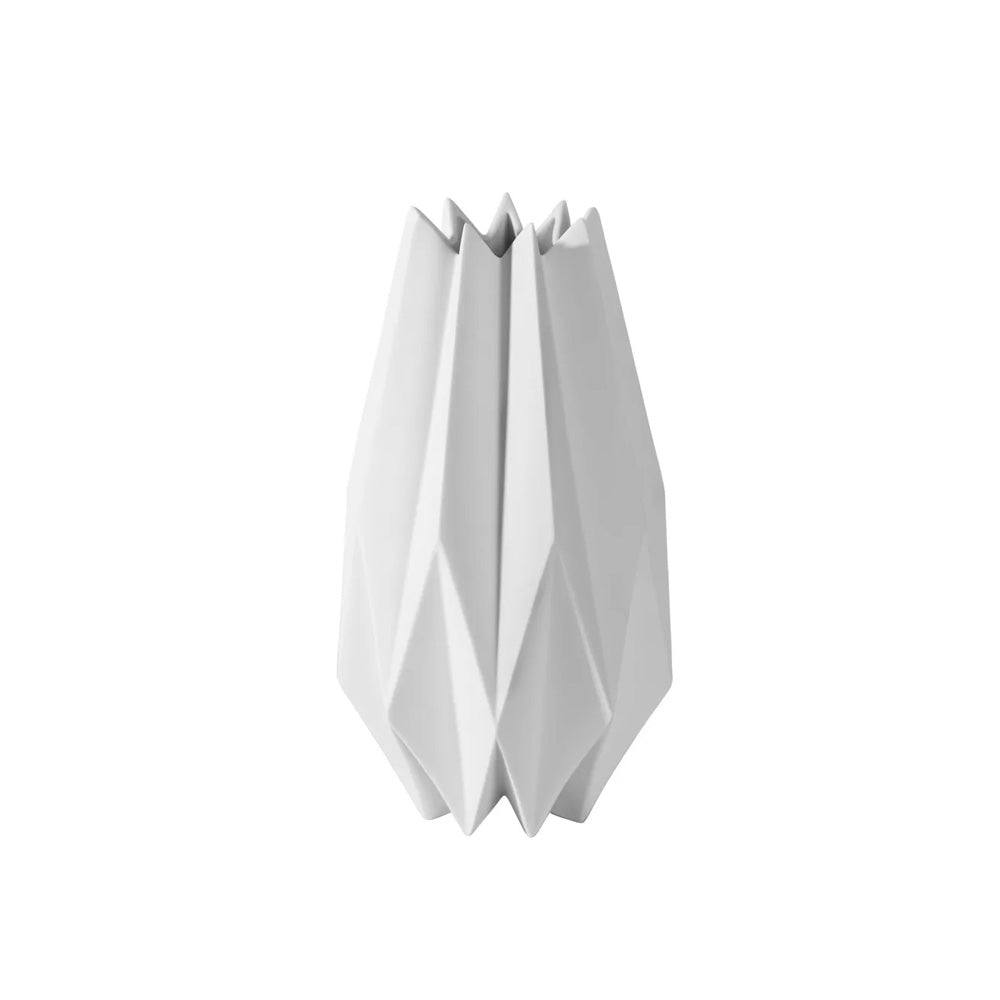 Origami Porcelain Vase Tall - White