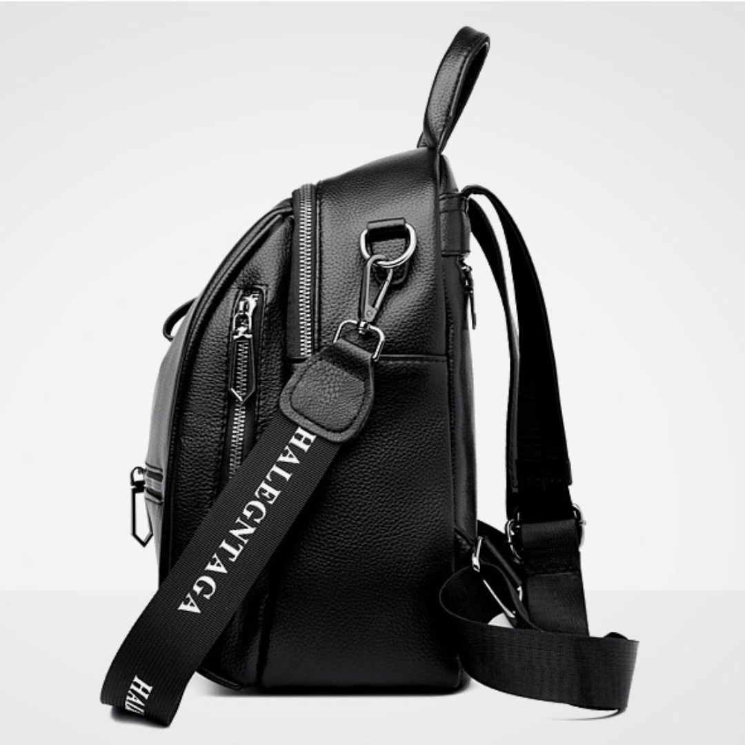 Trendy Soft Leather Unisex  Backpack