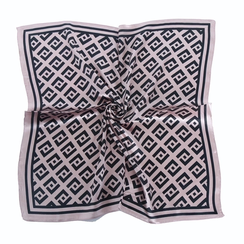 Women's Elegant Classical Lady Printing Satin Silk Scarf