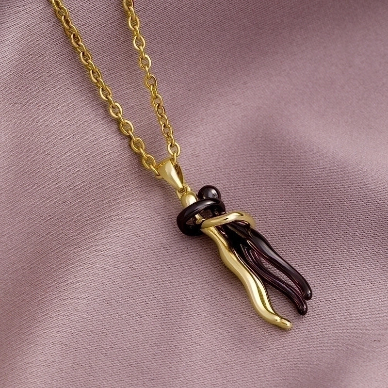 Fashion Geometric 304 Stainless Steel Copper 18K Gold Plated No Inlaid Necklace