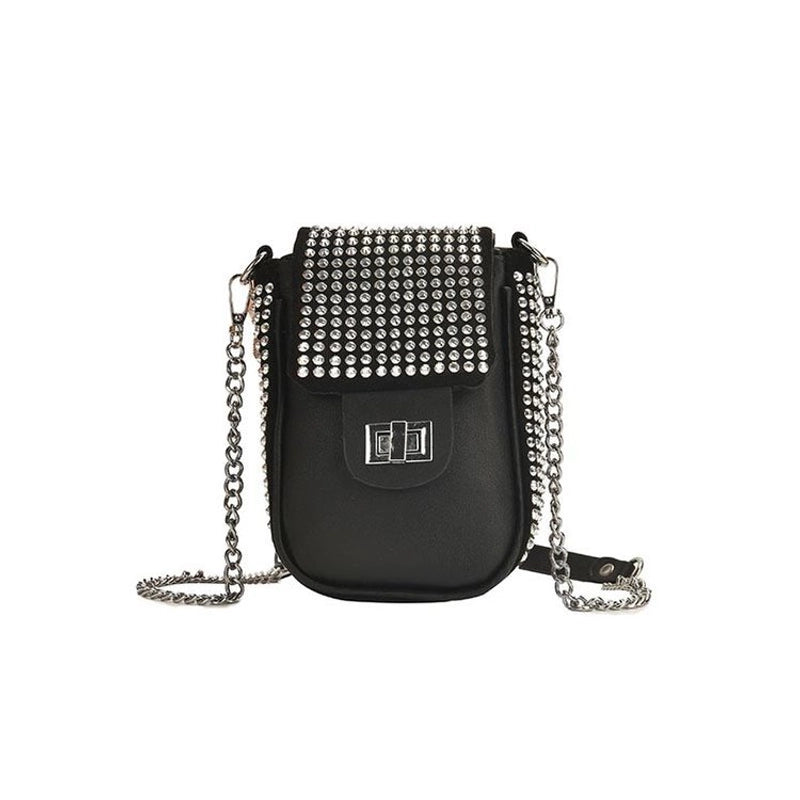 Women's Small Summer Pu Leather Solid Color Fashion Square Lock Clasp Square Bag