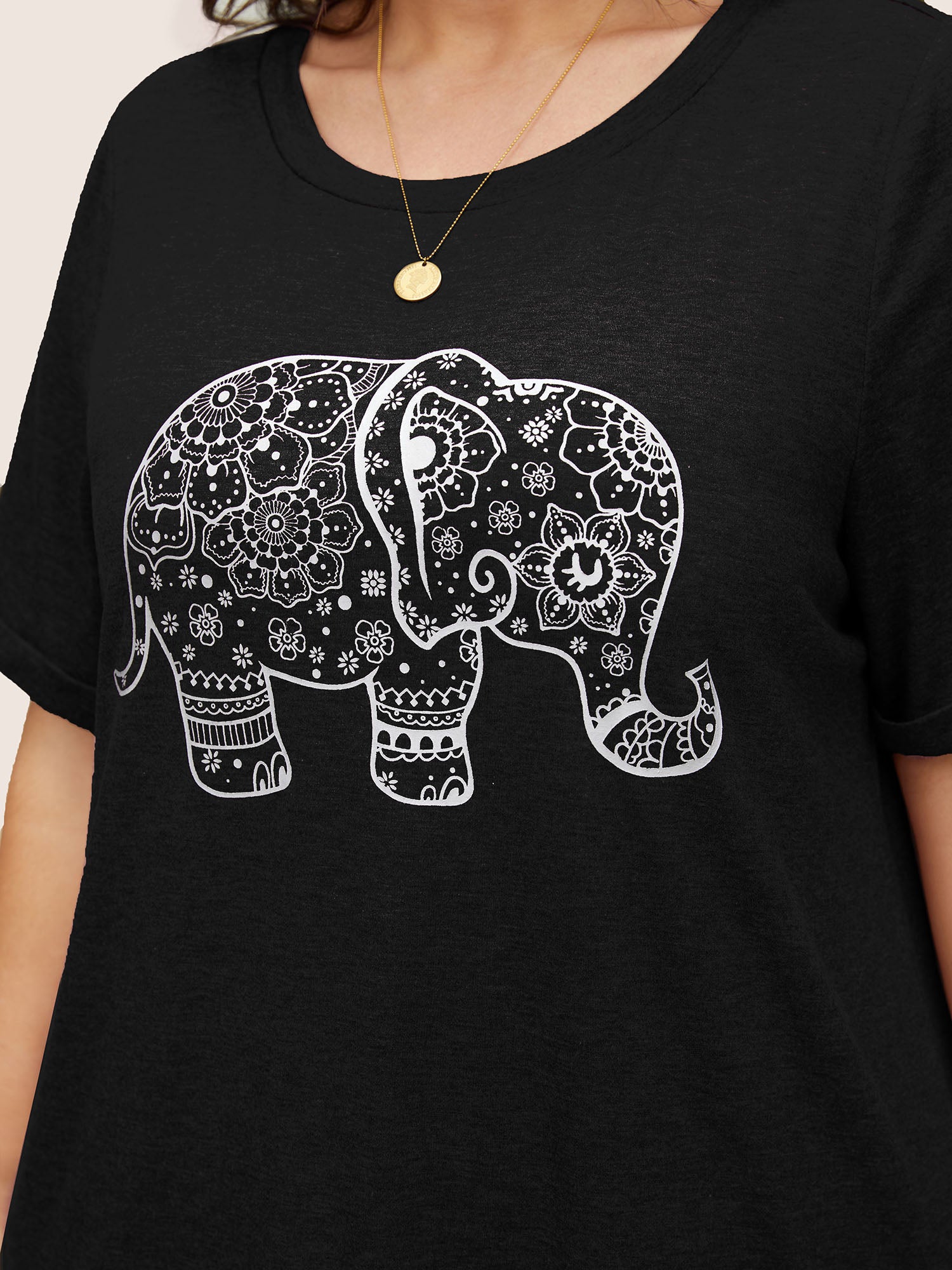 Art & Design Elephant Print T-shirt